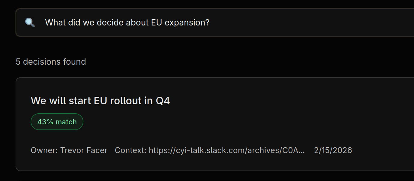 Search interface with semantic results ranked by relevance